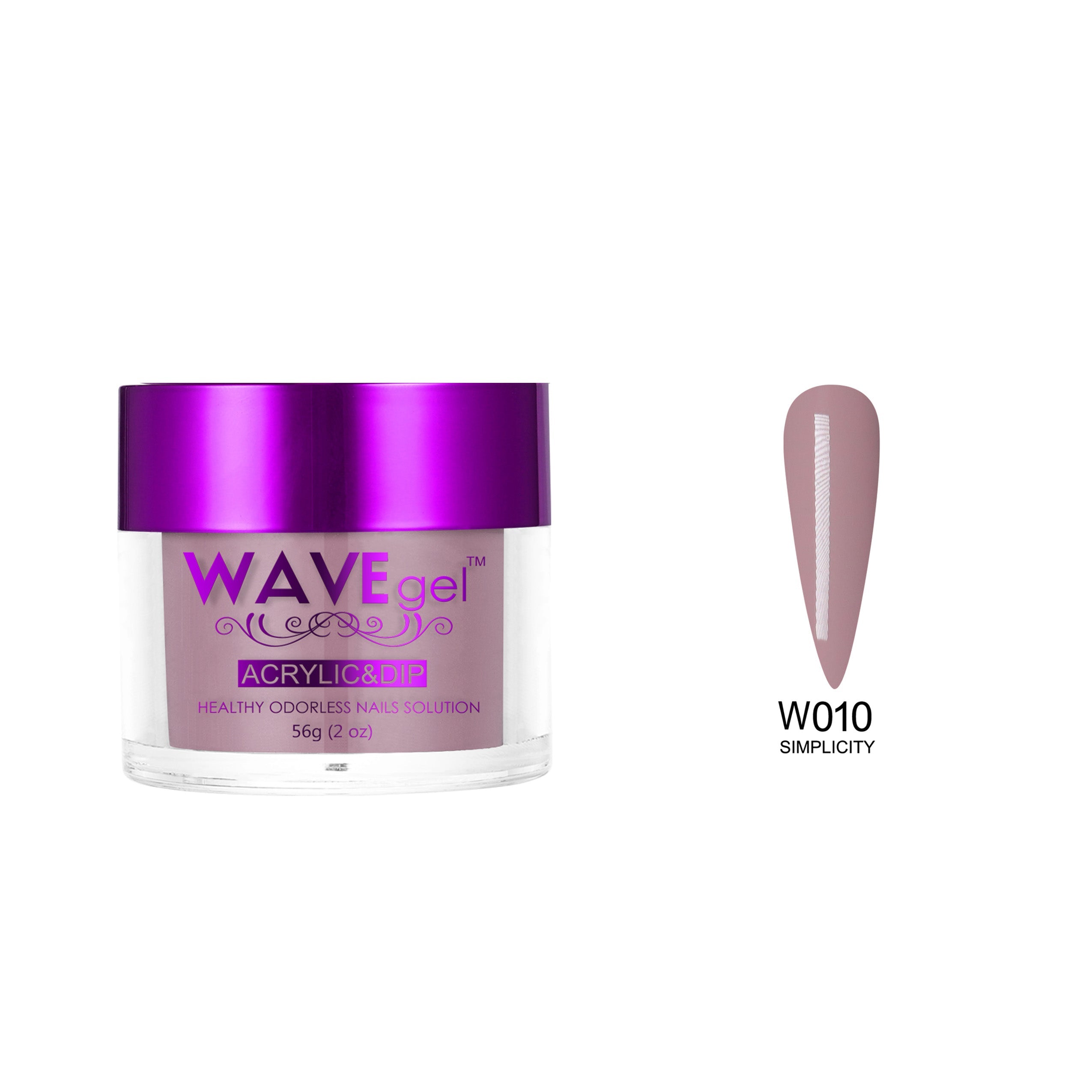 WAVEGEL SIMPLICITY DIP & ACRYLIC POWDER W10 SIMPLICITY