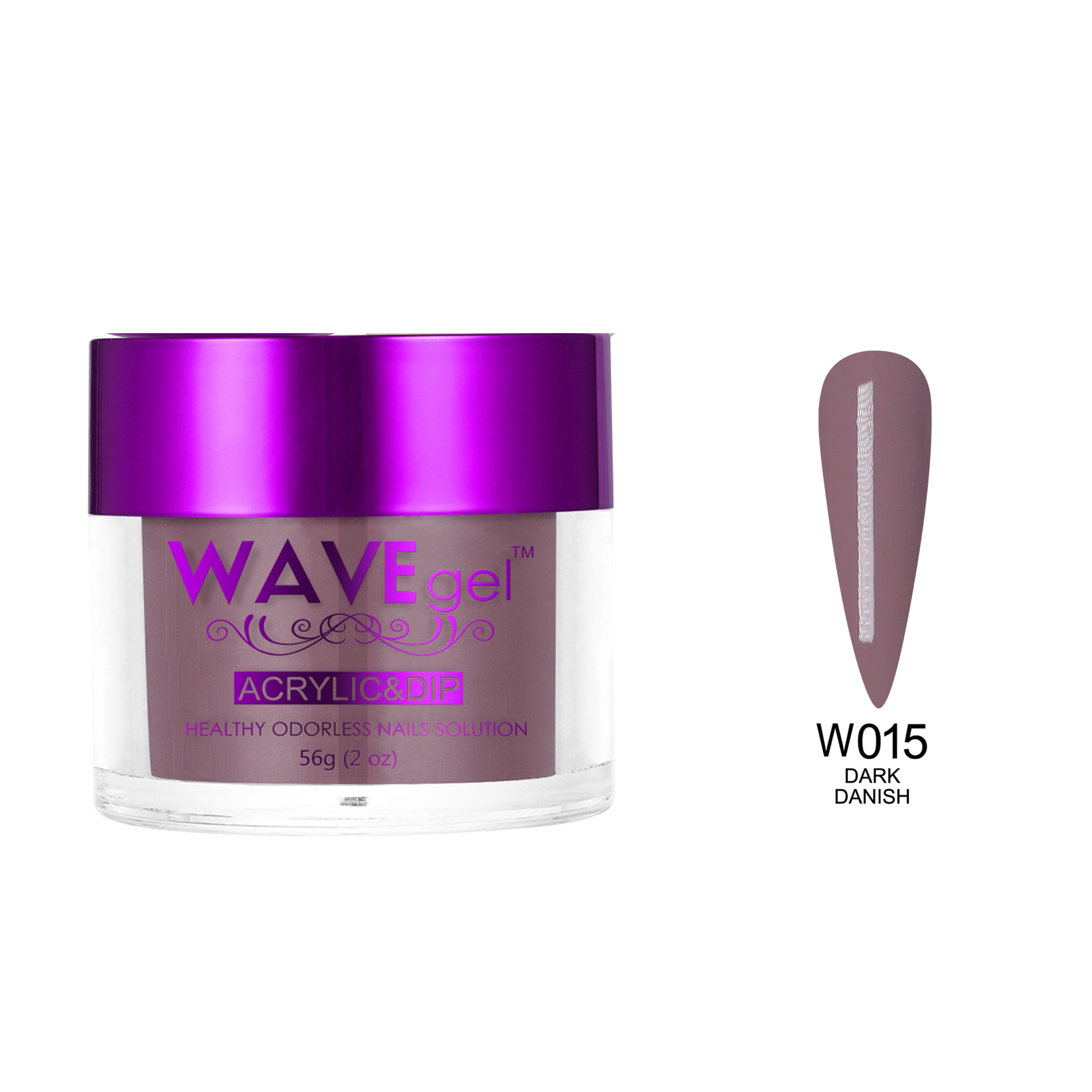 WAVEGEL SIMPLICITY DIP & ACRYLIC POWDER W15 DARK DANISH