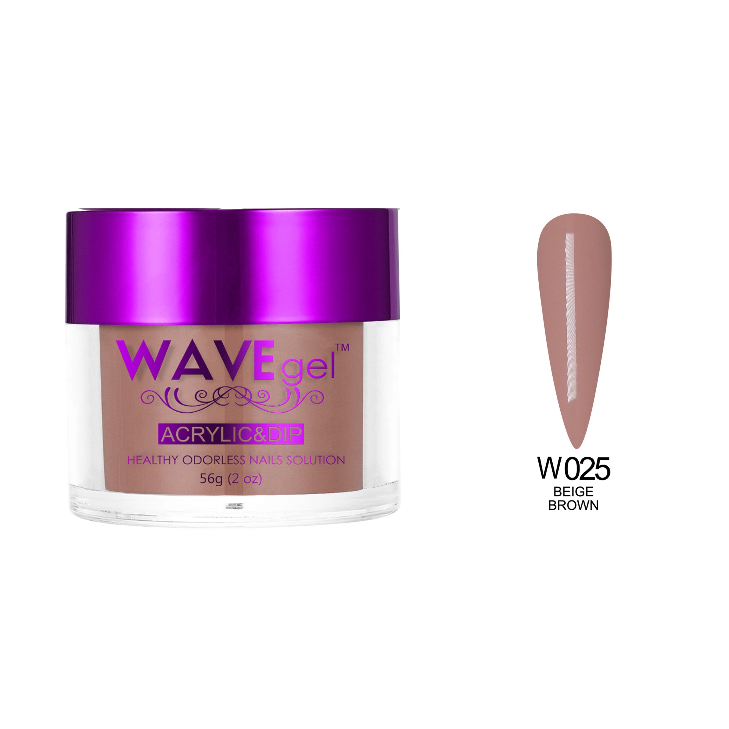 WAVEGEL SIMPLICITY DIP & ACRYLIC POWDER W25 BEIGE BROWN