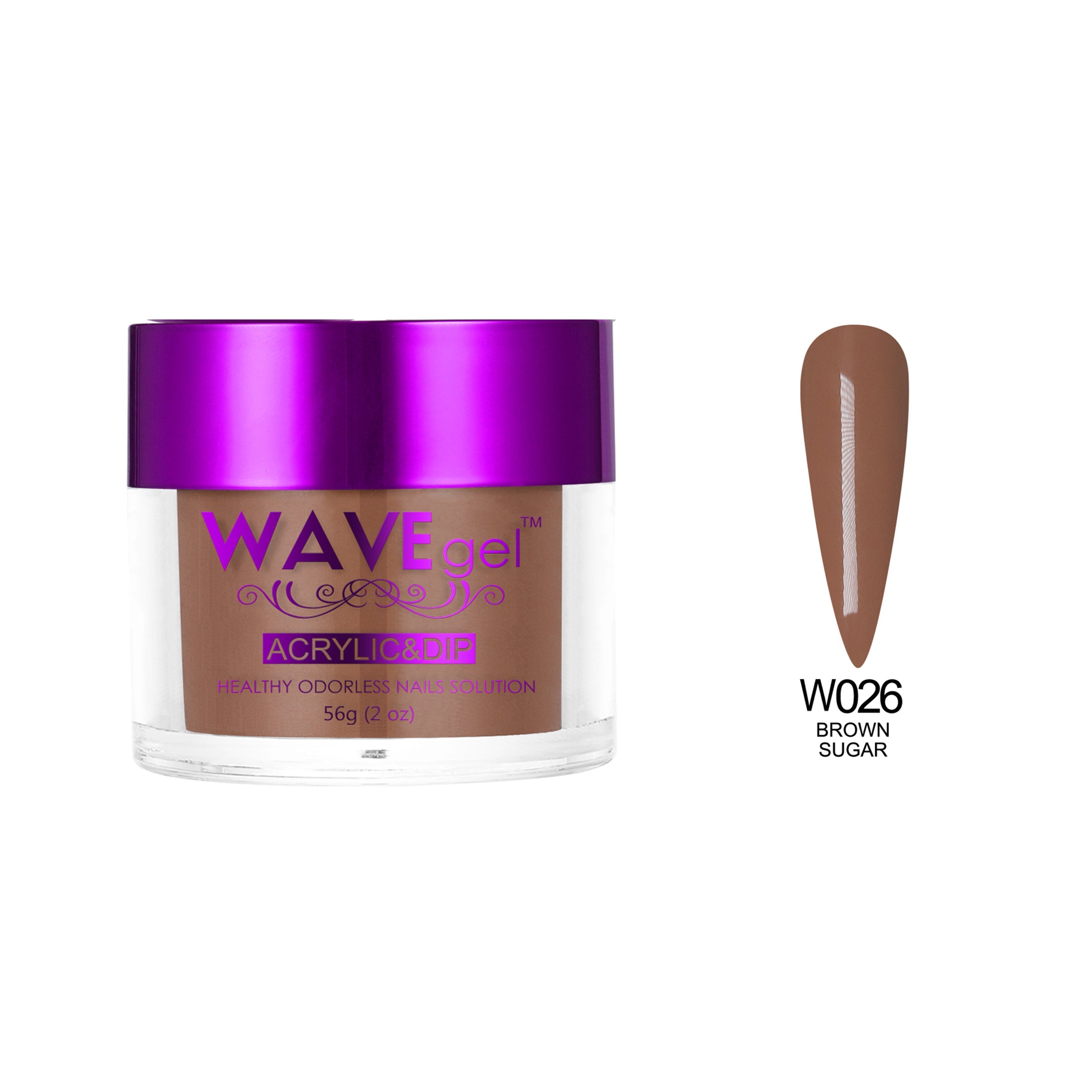 WAVEGEL SIMPLICITY DIP & ACRYLIC POWDER W26 BROWN SUGAR