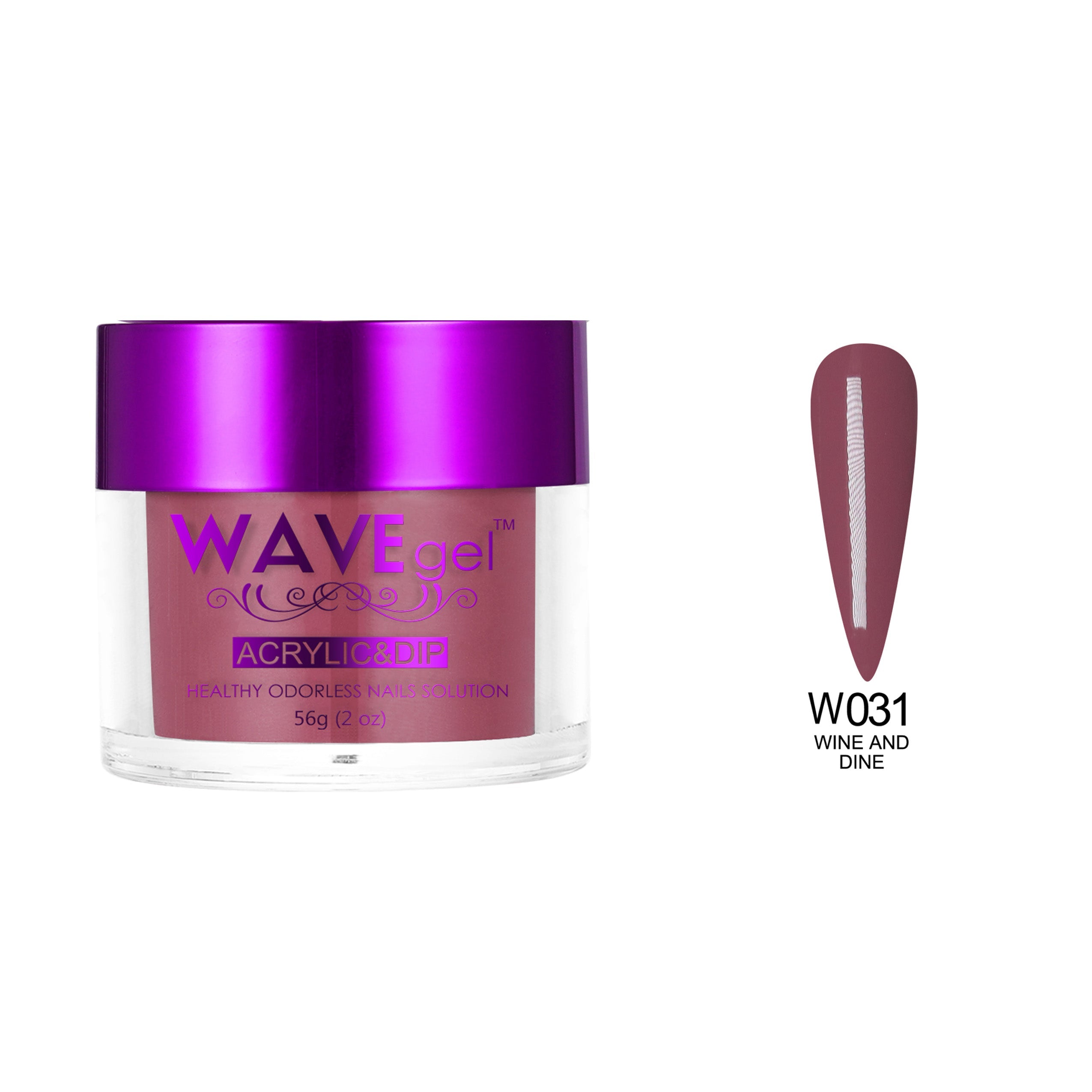 WAVEGEL SIMPLICITY DIP & ACRYLIC POWDER W31 WINE AND DINE