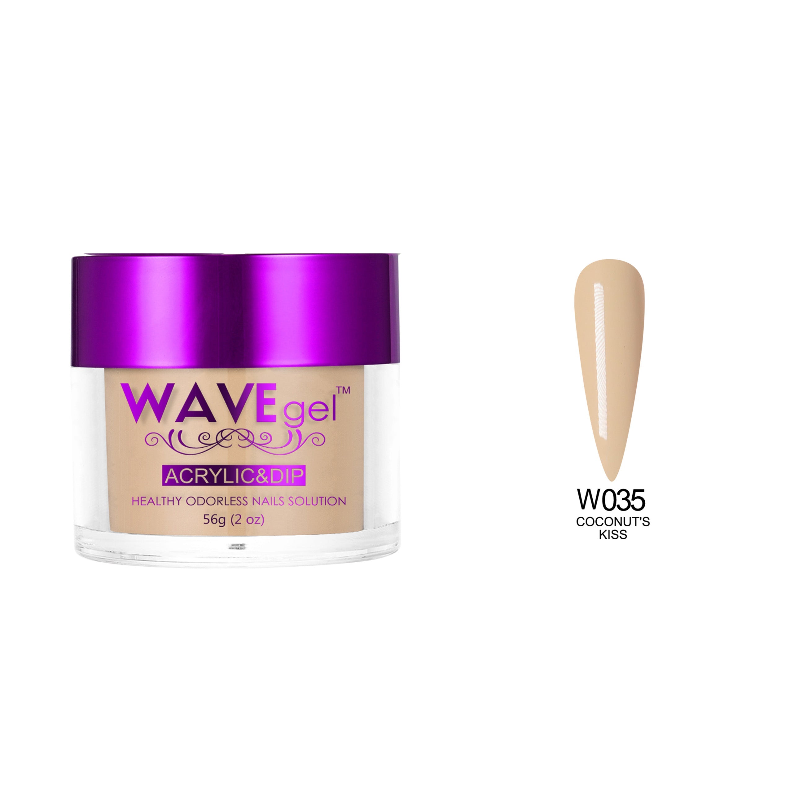 WAVEGEL SIMPLICITY DIP & ACRYLIC POWDER W35 COCONUT'S KISS