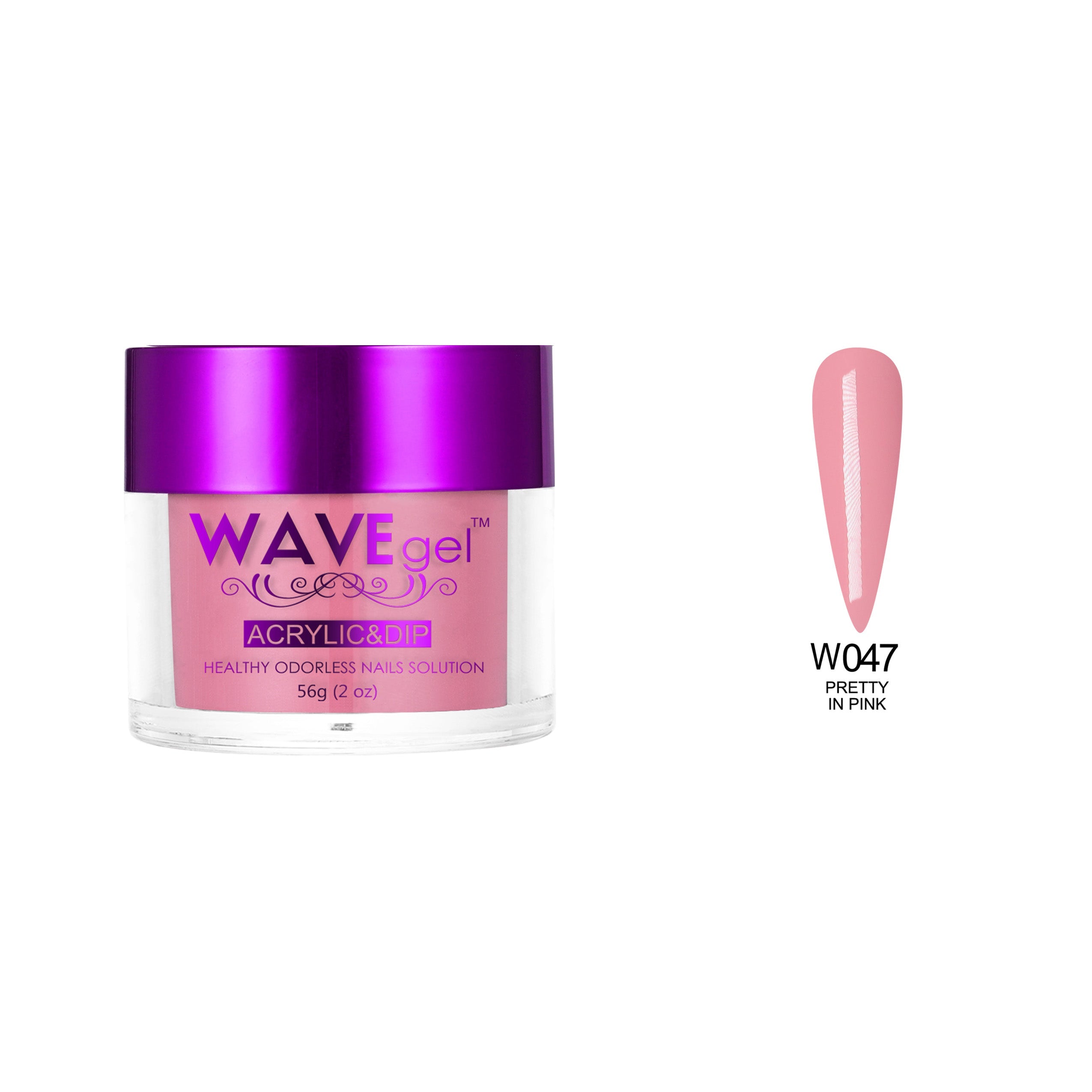 WAVEGEL SIMPLICITY DIP & ACRYLIC POWDER W47 PRETTY IN PINK