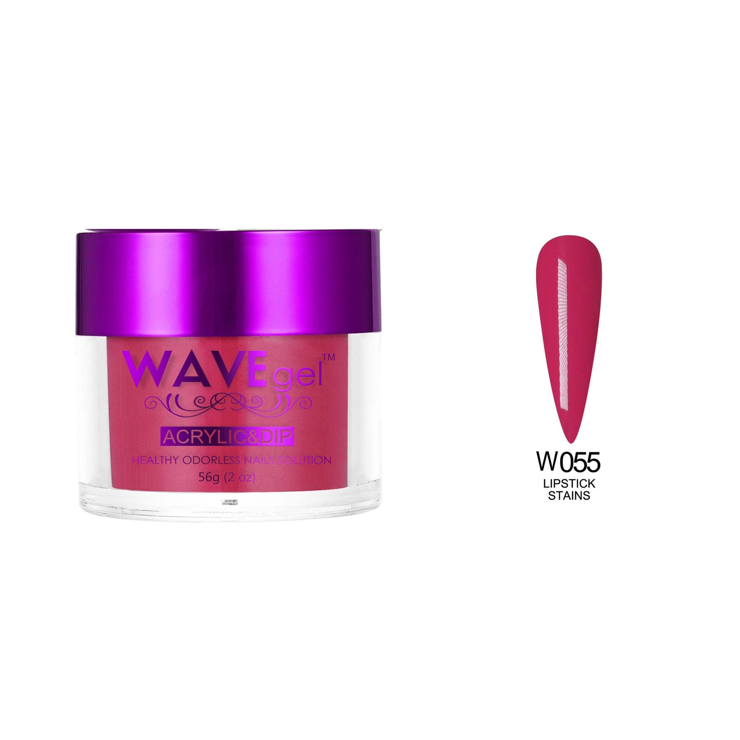 WAVEGEL SIMPLICITY DIP & ACRYLIC POWDER W55 LIPSTICK STAINS