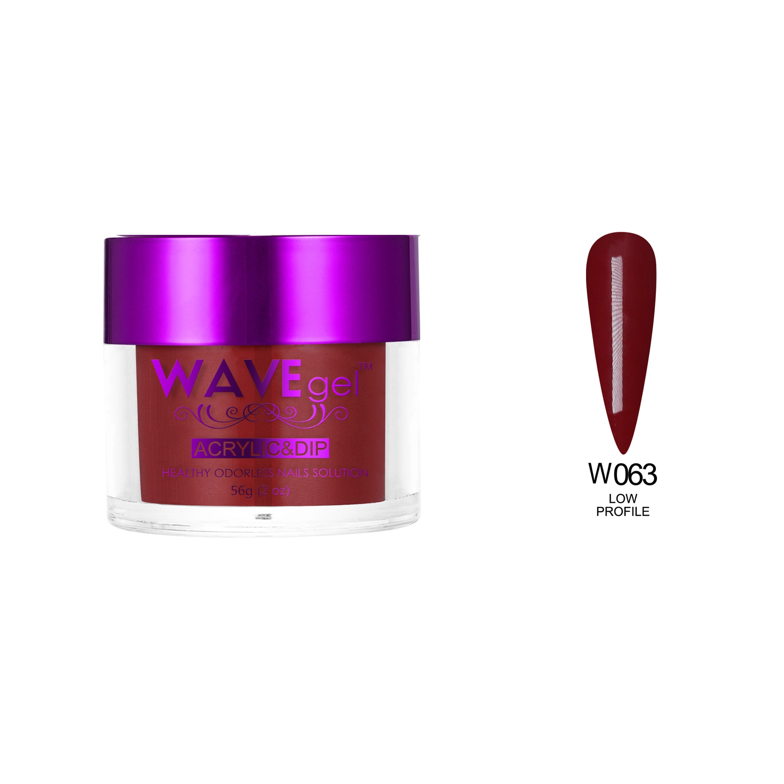 WAVEGEL SIMPLICITY DIP & ACRYLIC POWDER W63 LOW PROFILE