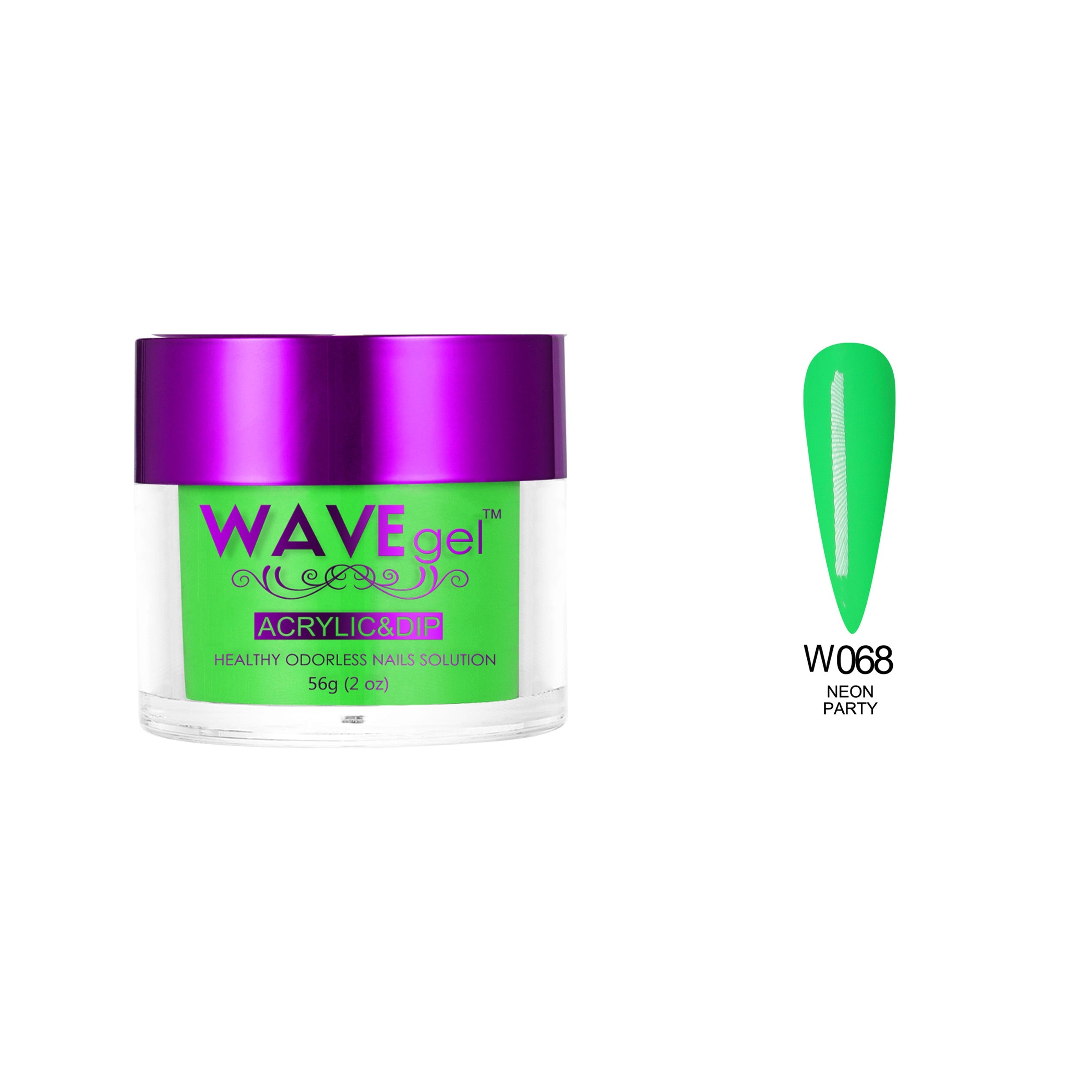WAVEGEL SIMPLICITY DIP & ACRYLIC POWDER W68 NEON PARTY