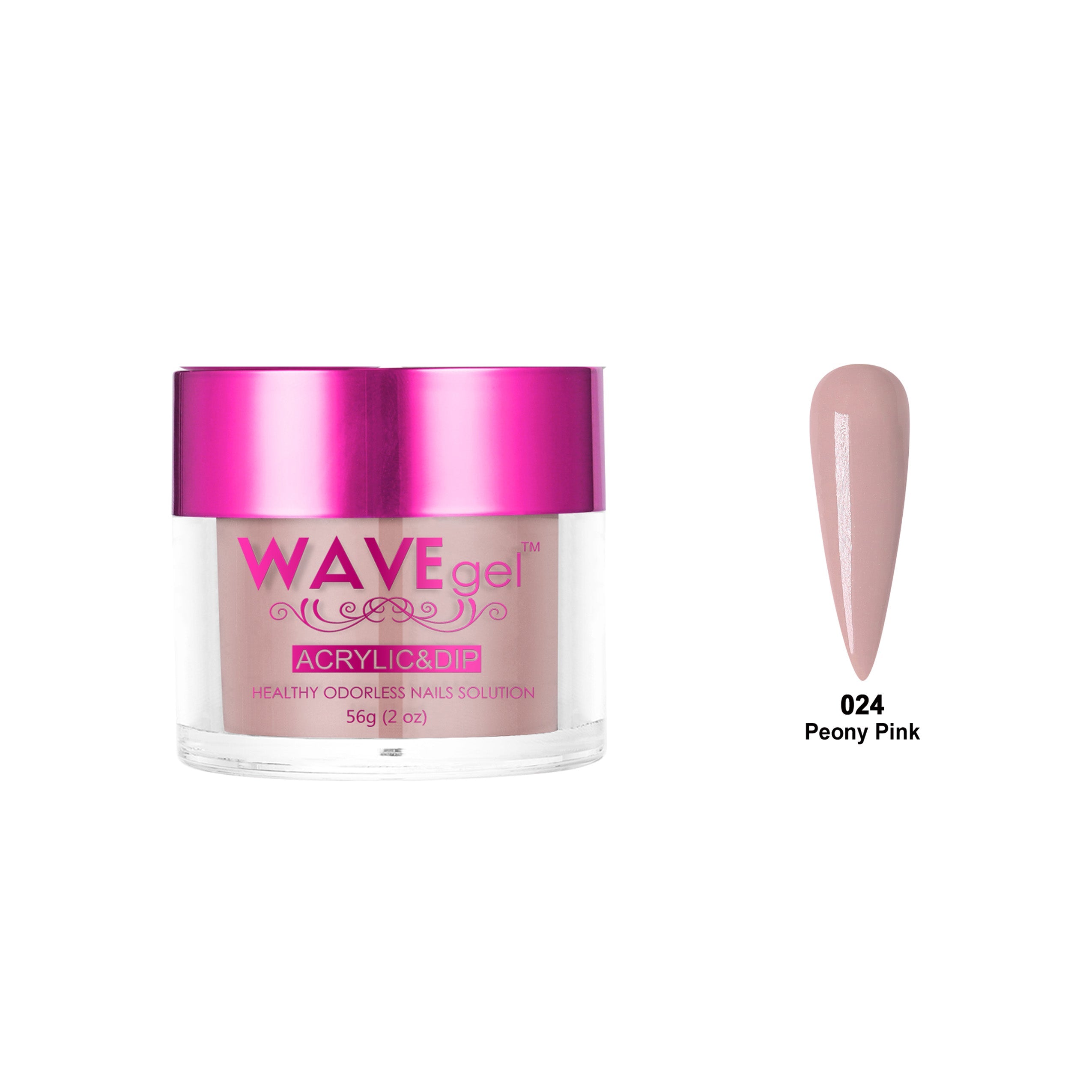 WAVEGEL PRINCESS DIP & ACRYLIC POWDER WP24 PEONY PINK