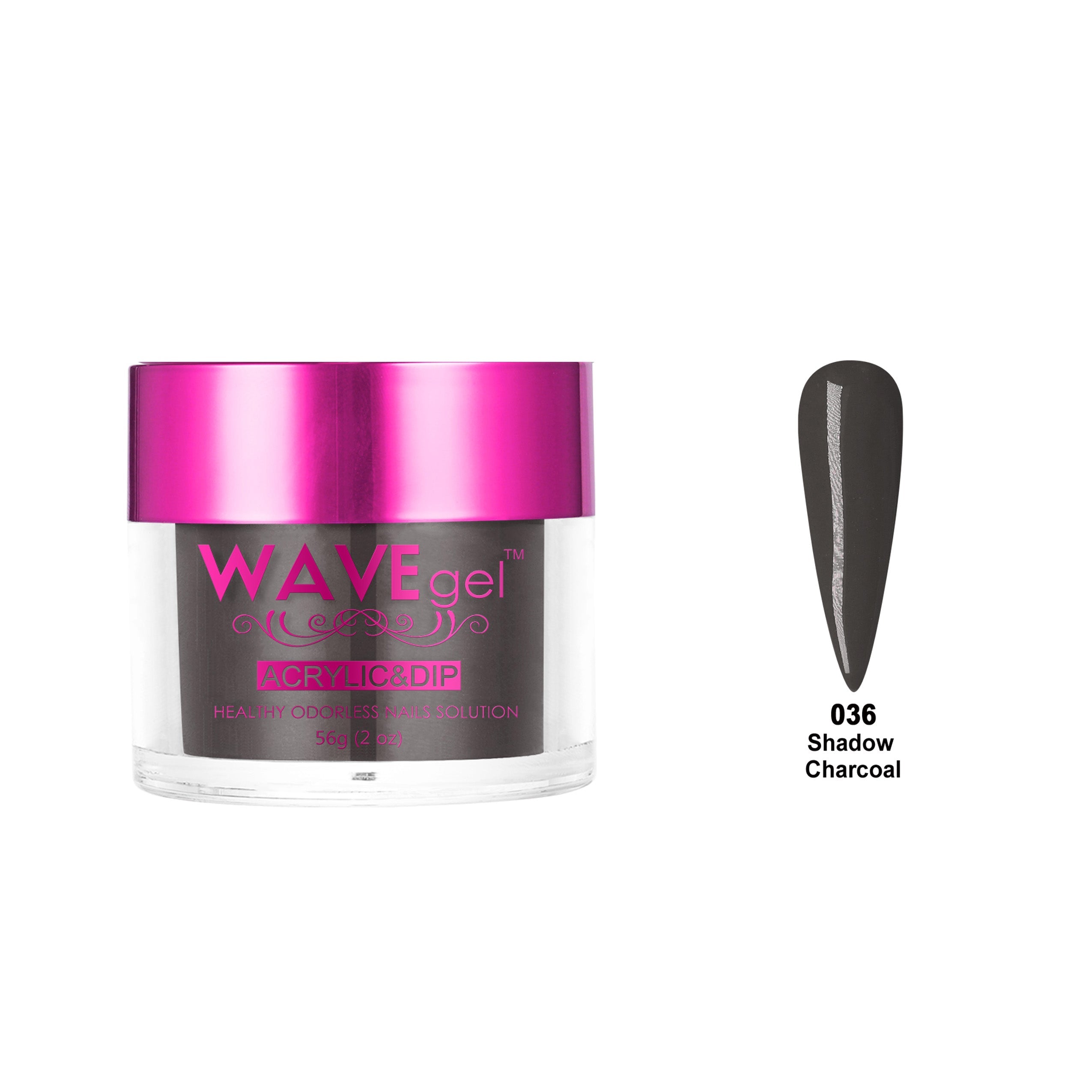 WAVEGEL PRINCESS DIP & ACRYLIC POWDER WP36 SHADOW CHARCOAL