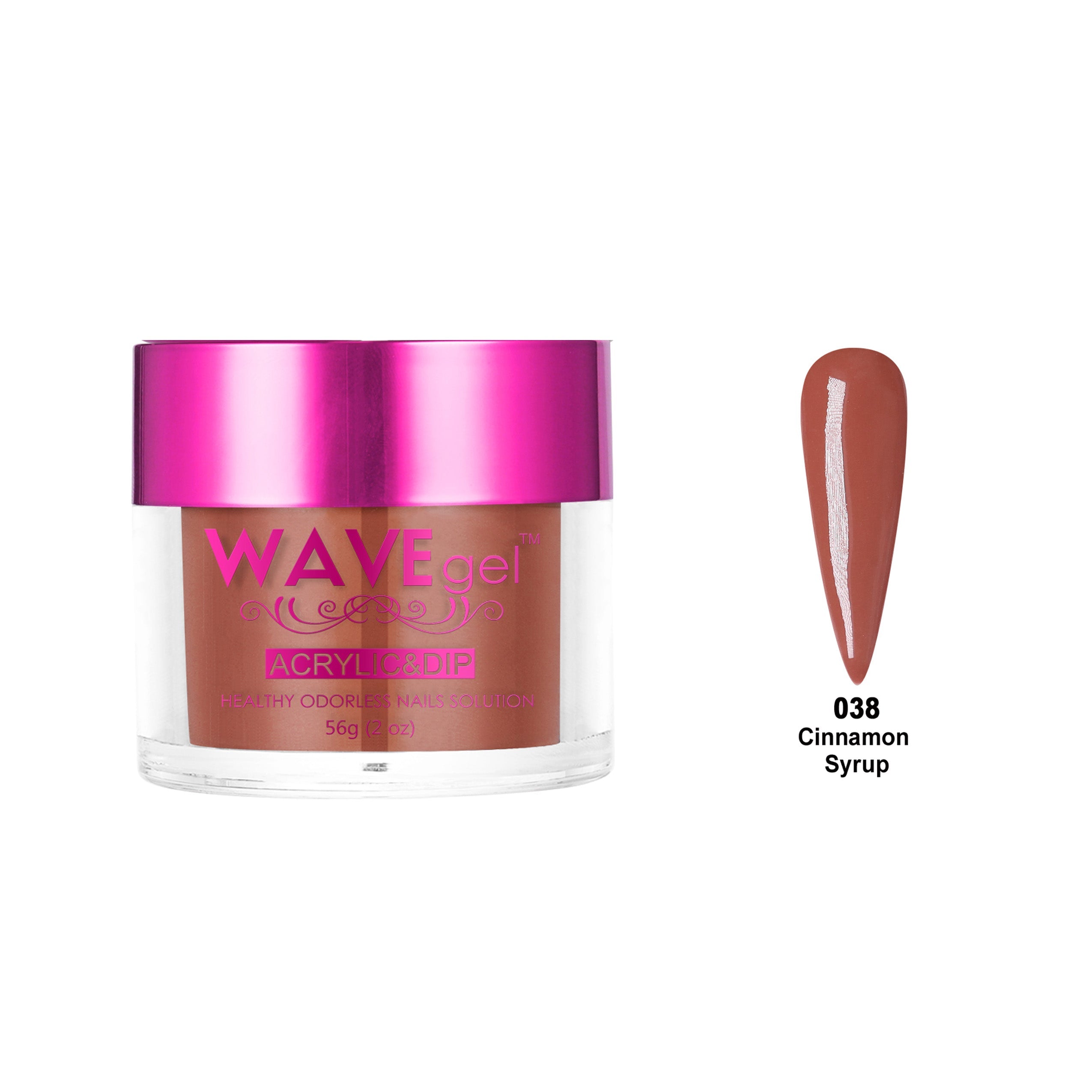 WAVEGEL PRINCESS DIP & ACRYLIC POWDER WP38 CINNAMON SYRUP