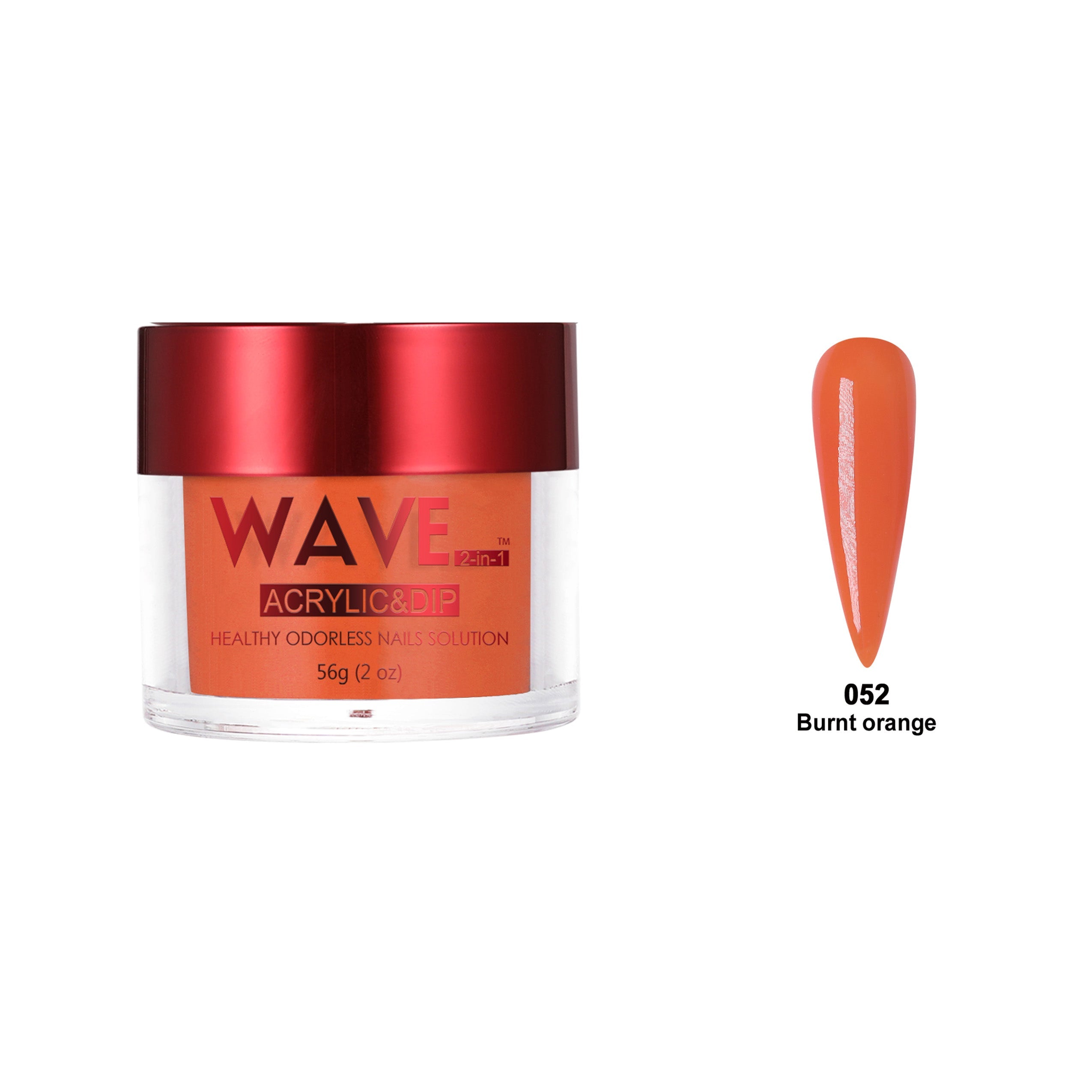 WAVEGEL QUEENS DIP & ACRYLIC POWDER WQ52 BURNT ORANGE