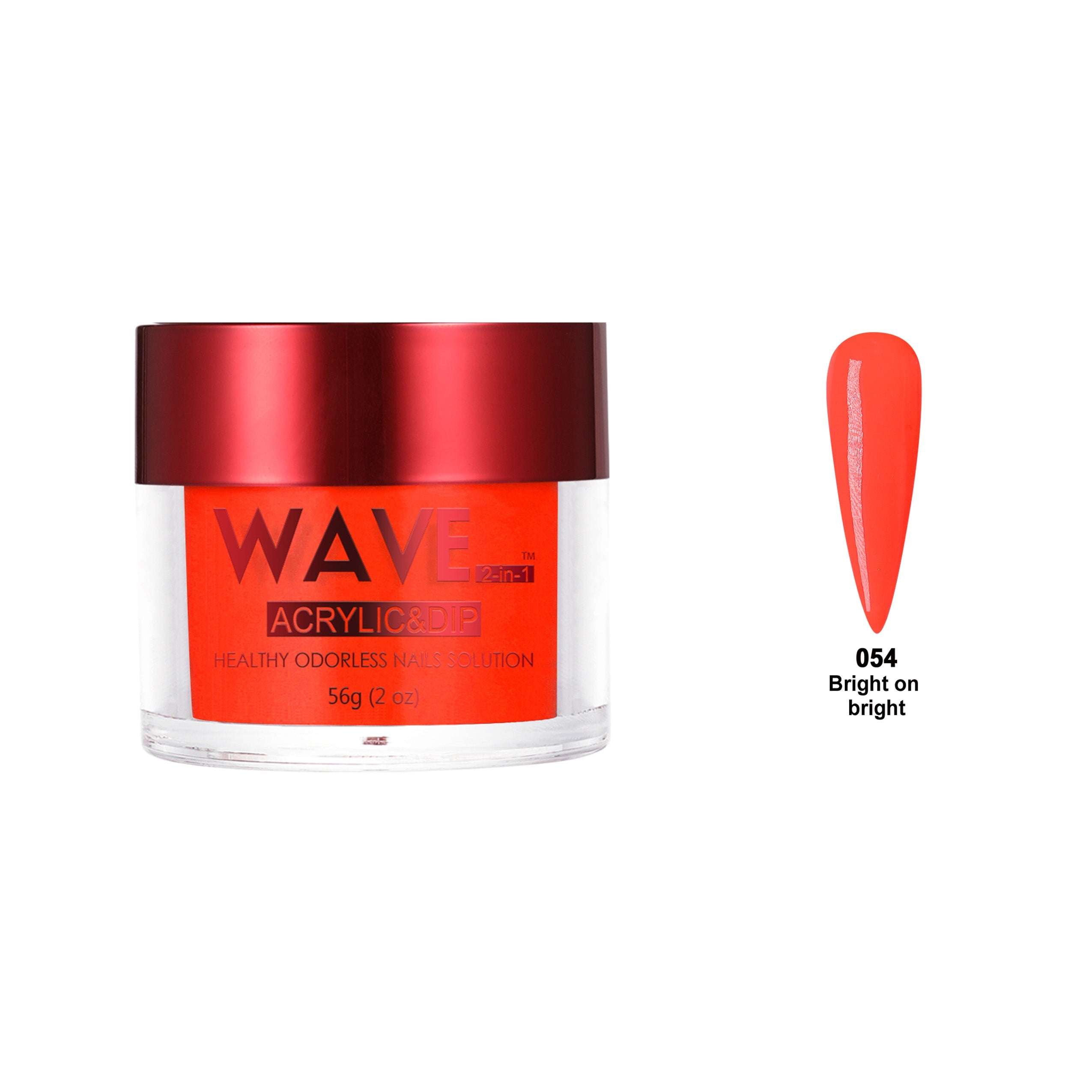 WAVEGEL QUEENS DIP & ACRYLIC POWDER WQ54 BRIGHT ON BRIGHT