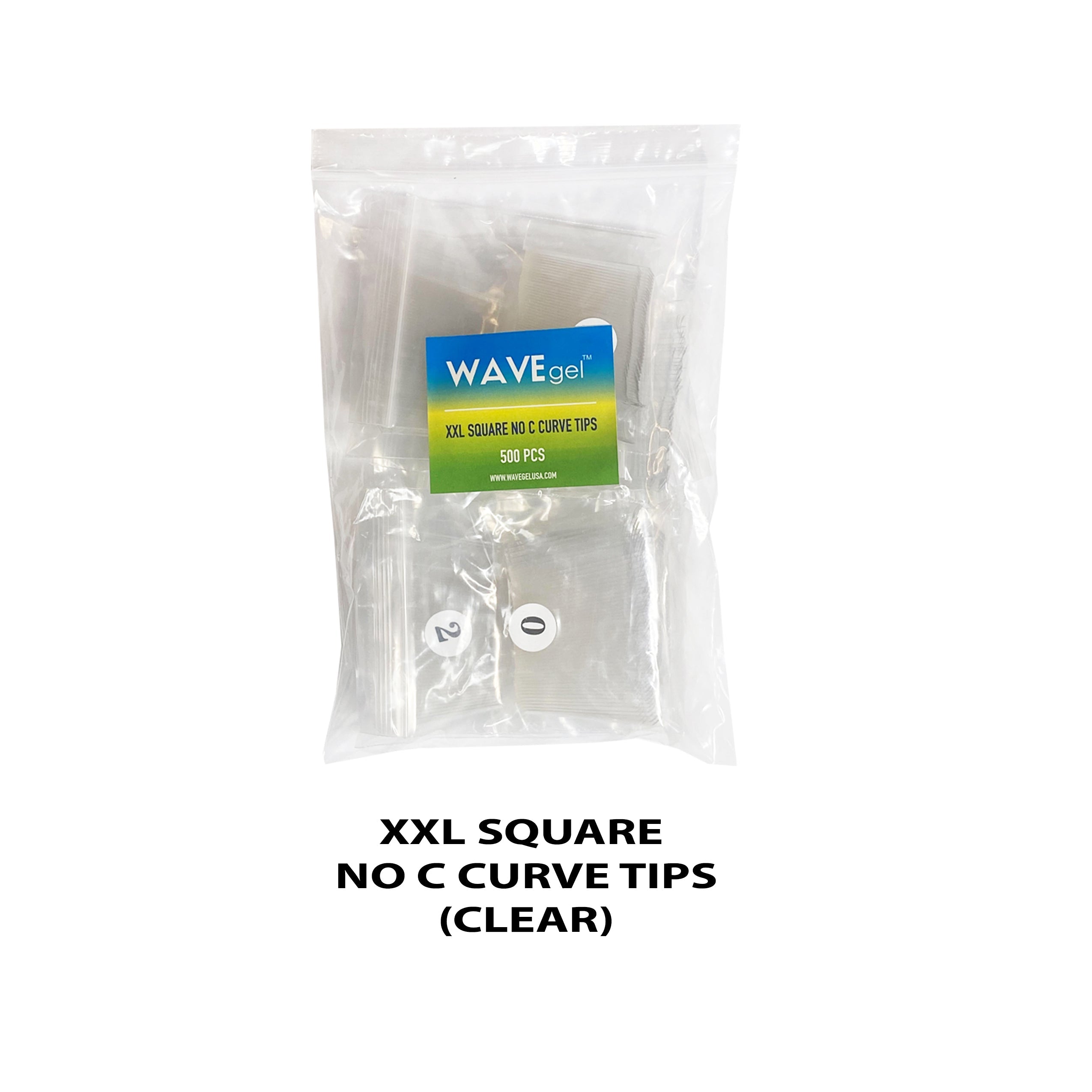 WAVEGEL XXL SQUARE NO C CURVE TIP ( CLEAR)