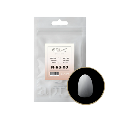 Aprés Gel-X Natural Round Short Refill Bag (15)