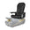 T-SPA Vekron Silver Pedicure Chair | Carbon Fiber & Heat Massage