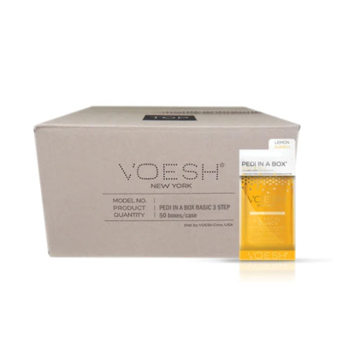 Voesh Pedi In A Box - 3 Step - Lemon Quench 1 pc or Box Case (100Pcs)