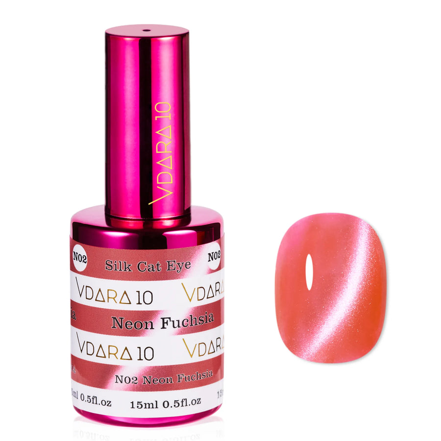Vdara10 Silk Cat Eye gel polish in Neon Fuchsia (VCN002)