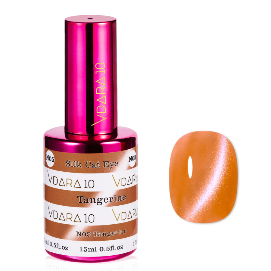 Vdara10 Silk Cat Eye gel polish in Tangerine (VCN005)