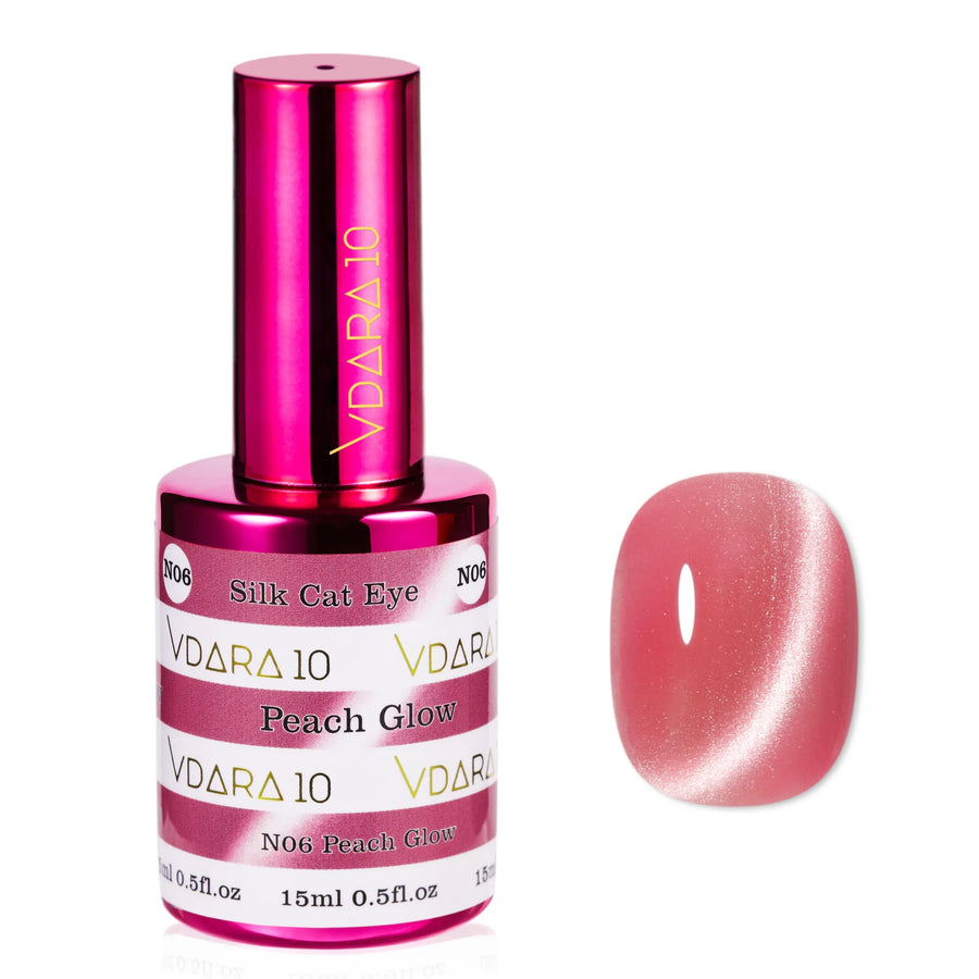 Vdara10 Silk Cat Eye gel polish in Peach Glow (VCN006)