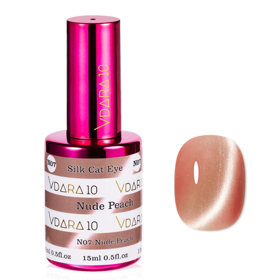 Vdara10 Silk Cat Eye gel polish in Nude Peach (VCN007)