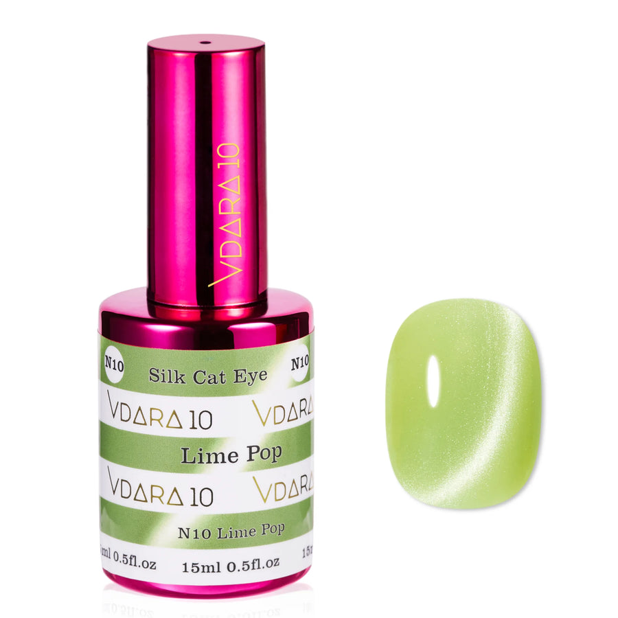 Vdara10 Silk Cat Eye gel polish in Lime Pop (VCN010)