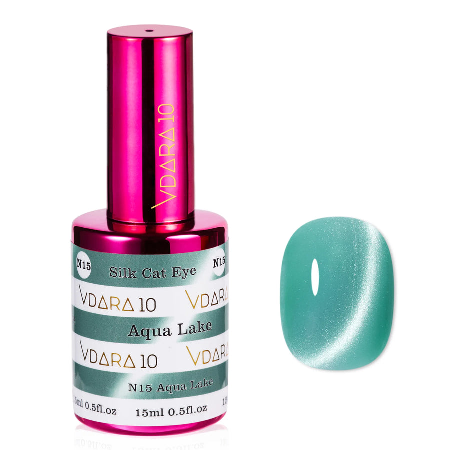 Vdara10 Silk Cat Eye gel polish in Aqua Lake (VCN015)