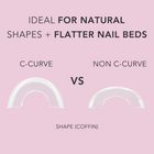 Kiara Sky -  Non C-Curve Nail Tips XXL - Coffin Clear