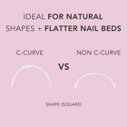 Kiara Sky -  Non C-Curve Nail Tips XXL - Square Clear