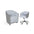 T Spa -  Barron Manicure Chair Combo Acetone Proof Leather