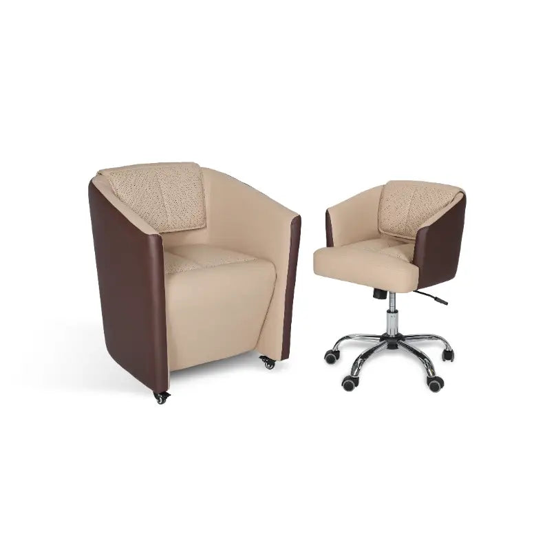 T Spa -  Barron Manicure Chair Combo Acetone Proof Leather