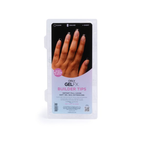 Orly - GELFX Builder Tips - Natural Square Short (550 pc)