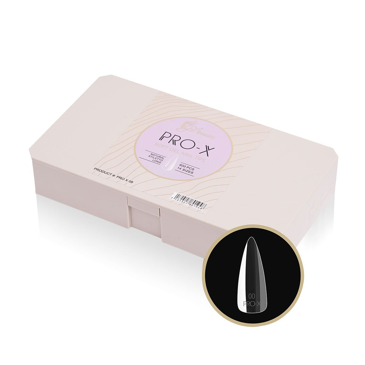 iGel - PRO-X Soft Gel Nail Tips 09 - Natural Stiletto Long