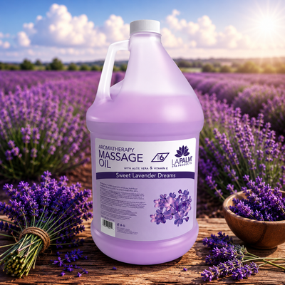 La Palm Massage Oil Lavender Gallon