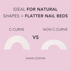 Kiara Sky -  Non C-Curve Nail Tips XXL - Coffin Natural