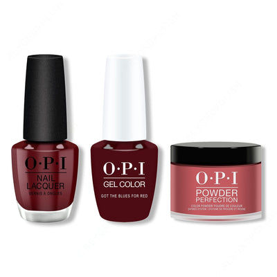 OPI - Gel, Lacquer & Dip Combo - Got the Blues for Red