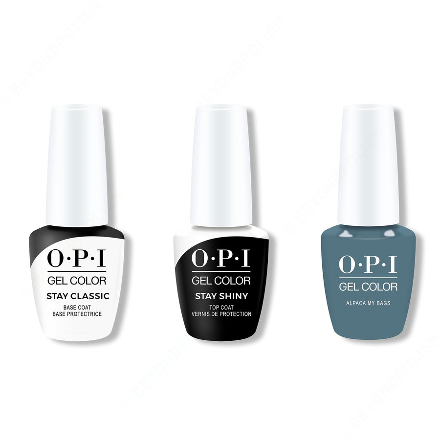OPI - GelColor Combo - Stay Classic Base, Shiny Top & Alpaca My Bags