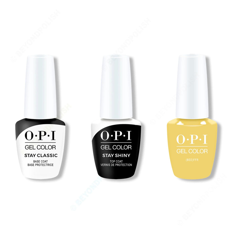 OPI - GelColor Combo - Stay Classic Base, Shiny Top & (Bee)Ffr