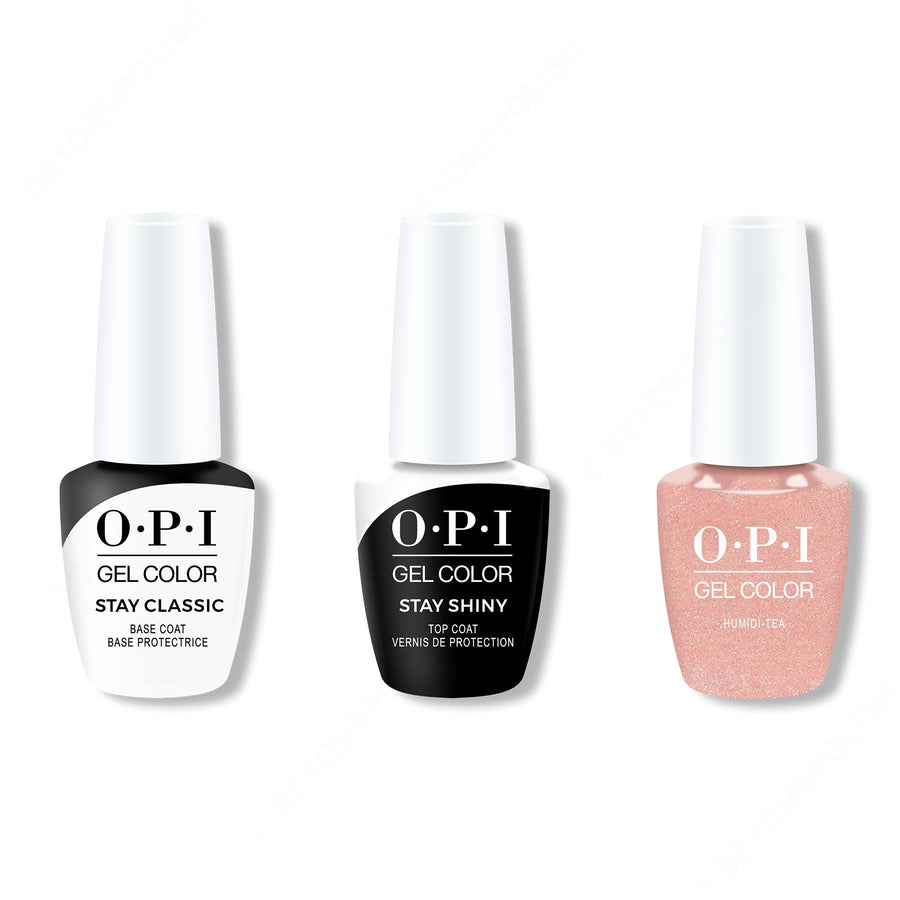 OPI - GelColor Combo - Stay Classic Base, Shiny Top & Humidi-Tea