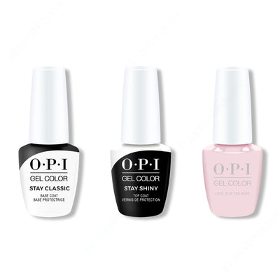 OPI - GelColor Combo - Stay Classic Base, Shiny Top & Love Is In The Bare
