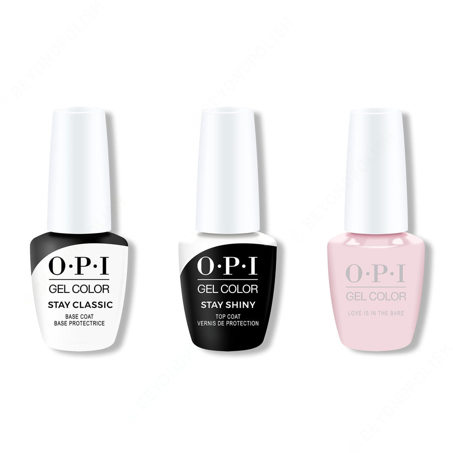 OPI - GelColor Combo - Stay Classic Base, Shiny Top & Love Is In The Bare