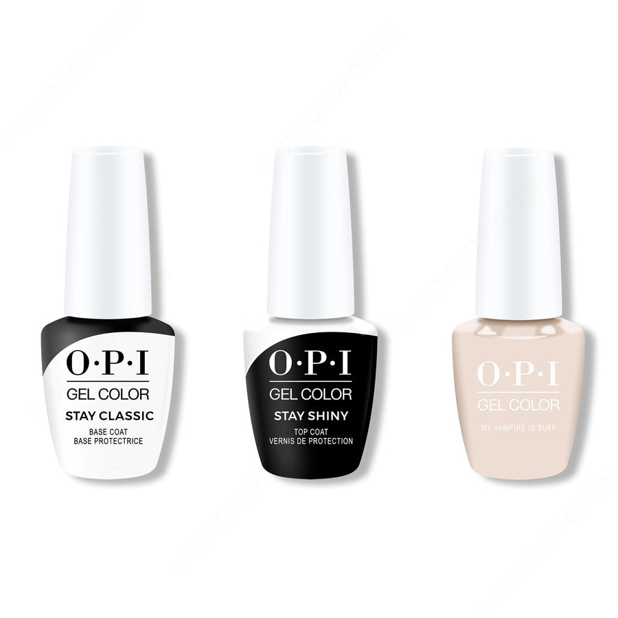 OPI - GelColor Combo - Stay Classic Base, Shiny Top & My Vampire Is Buff