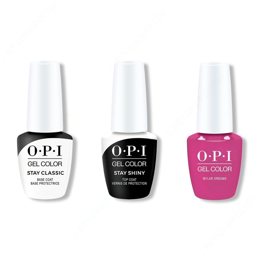 OPI - GelColor Combo - Stay Classic Base, Shiny Top & Mylar Dreams