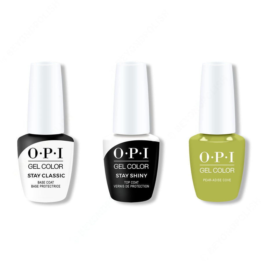 OPI - GelColor Combo - Stay Classic Base, Shiny Top & Pear-adise Cove