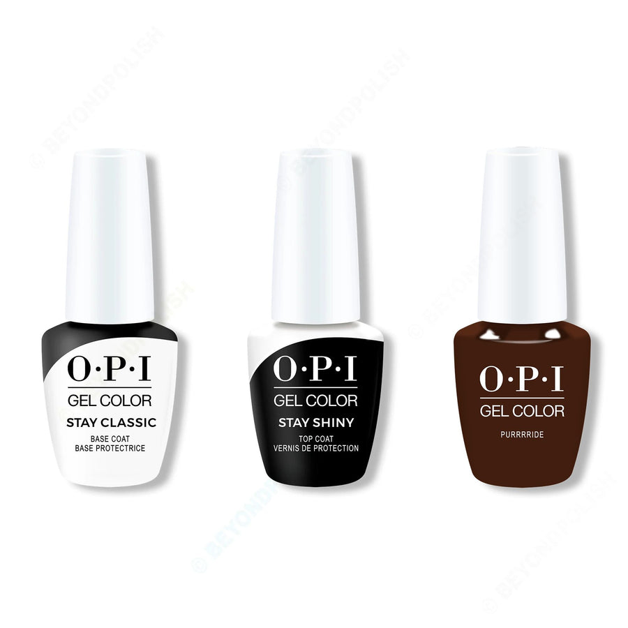 OPI - GelColor Combo - Stay Classic Base, Shiny Top & Purrrride