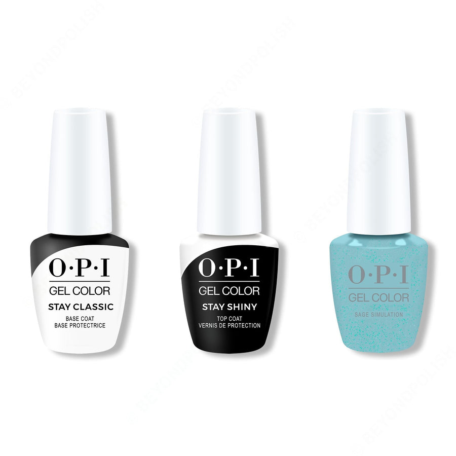 OPI - GelColor Combo - Stay Classic Base, Shiny Top & Sage Simulation