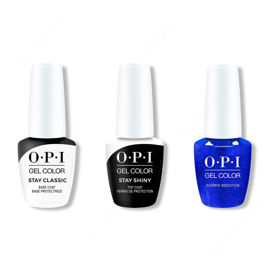 OPI - GelColor Combo - Stay Classic Base, Shiny Top & Scorpio Seduction