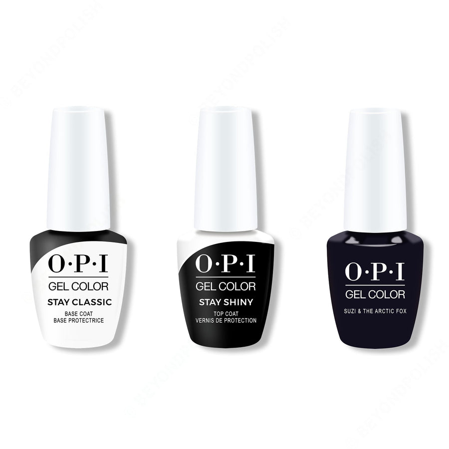 OPI - GelColor Combo - Stay Classic Base, Shiny Top & Suzi & the Arctic Fox