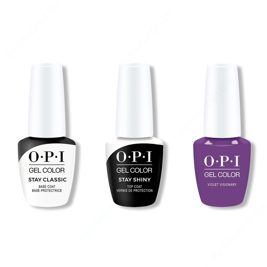 OPI - GelColor Combo - Stay Classic Base, Shiny Top & Violet Visionary