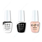 OPI GelColor Intelli-Gel Combo - Super Base Coat, Super Gloss Top Coat & Mirror, Mirror on the Awe