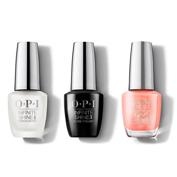 OPI - Infinite Shine Combo - Base, Top & Data Peach