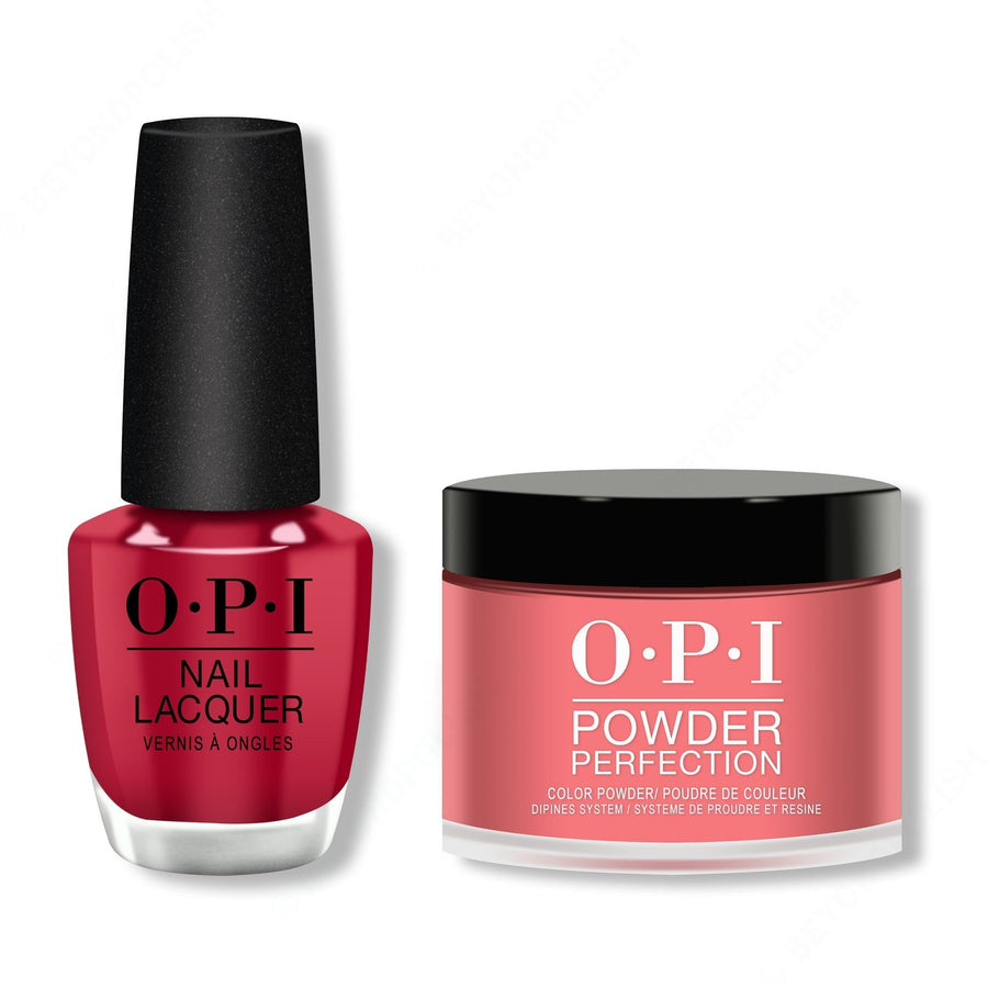 OPI - Lacquer & Dip Combo - Color So Hot It Berns
